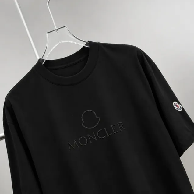 moncle～ logo 《 》7a tee ， Same Style ， : Black White Coffee Brown Size：S（90-130 ） M（125-150 ） L（135-165 ） XL（160-190 ） XXL（185-220 ）